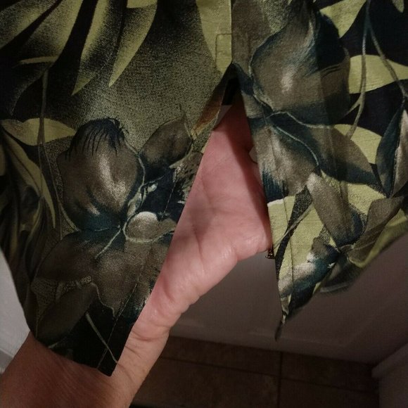 🪴🌿🌱 Scarlett Women's Dress Green on Black with a hint of Brown Size 12 - Picture 6 of 12